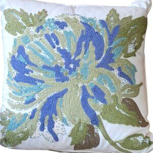 Southern Living Set of 2 Accent Beaded & Embroidered Throw Pillow Covers 18x18